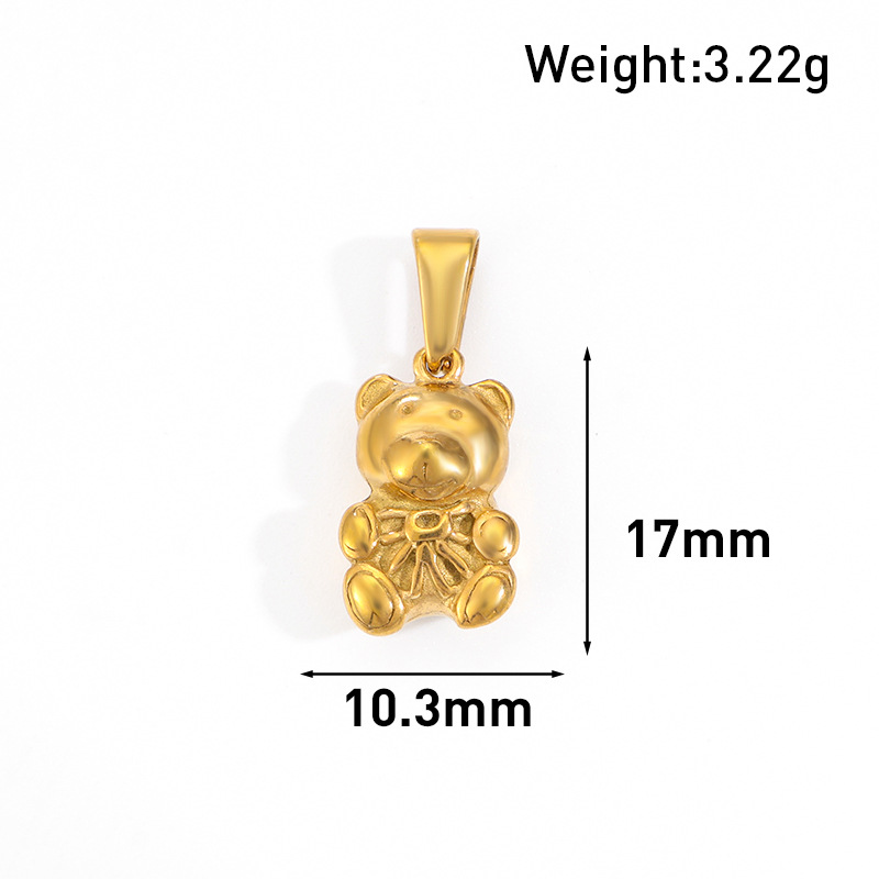 4g Weight Pendant Jewelry Making Type Real Gold Plated Plating Material 1 Piece Quantity Daily Occasion 304 Stainless Steel Material Animal Pattern All Seasons Season Unisex Gender Polished Finish Basic, Vintage Style Style Waterproof Non Tarnish, Plating Craft Real Gold Plated Animal 304 Stainless Steel Basic Vintage Style Waterproof Non Tarnish 5