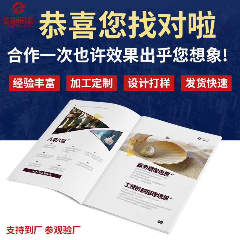 制作精装画册定 制企业宣传图册印刷说明书折页目录彩页印刷厂