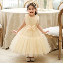 Amazon children's dresses girls' tulle princess dress flower girl dress puffy skirt girls' birthday first birthday dress