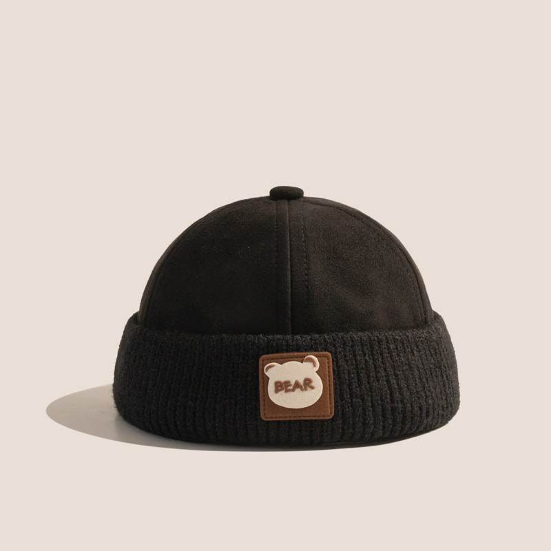 Otoño y invierno coreano estilo exterior sin bordes de color engrosado sombrero de niños para hombres y mujeres bebés caliente sombrero de piel de melón de moda universal