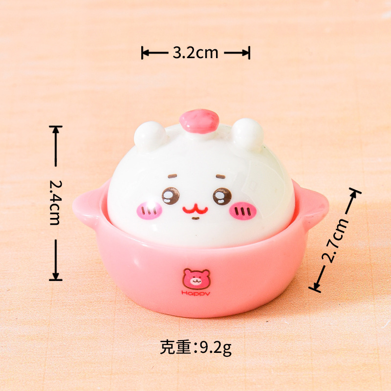 彩色吉伊卡哇砂锅立体公仔潮玩创意汽车摆件自制钥匙扣小挂件配饰|undefined