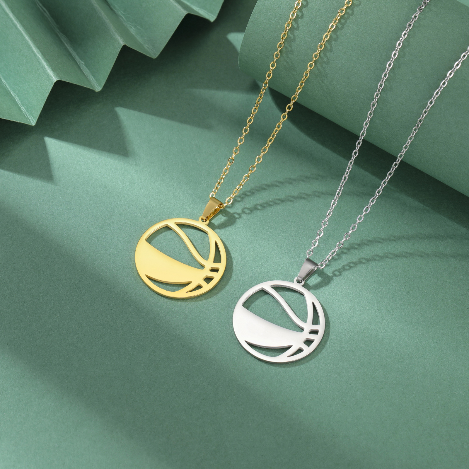 20g Weight 304 Stainless Steel Pendant Material Pendant Necklace Classification 304 Stainless Steel Chain Material box chain Chain Type Daily Occasion 304 Stainless Steel Material Football Pattern Unisex Gender Plating Design Simple Style Style Wholesale Jewelry Simple Style Basketball Football 304 Stainless Steel Plating Pendant Necklace 2
