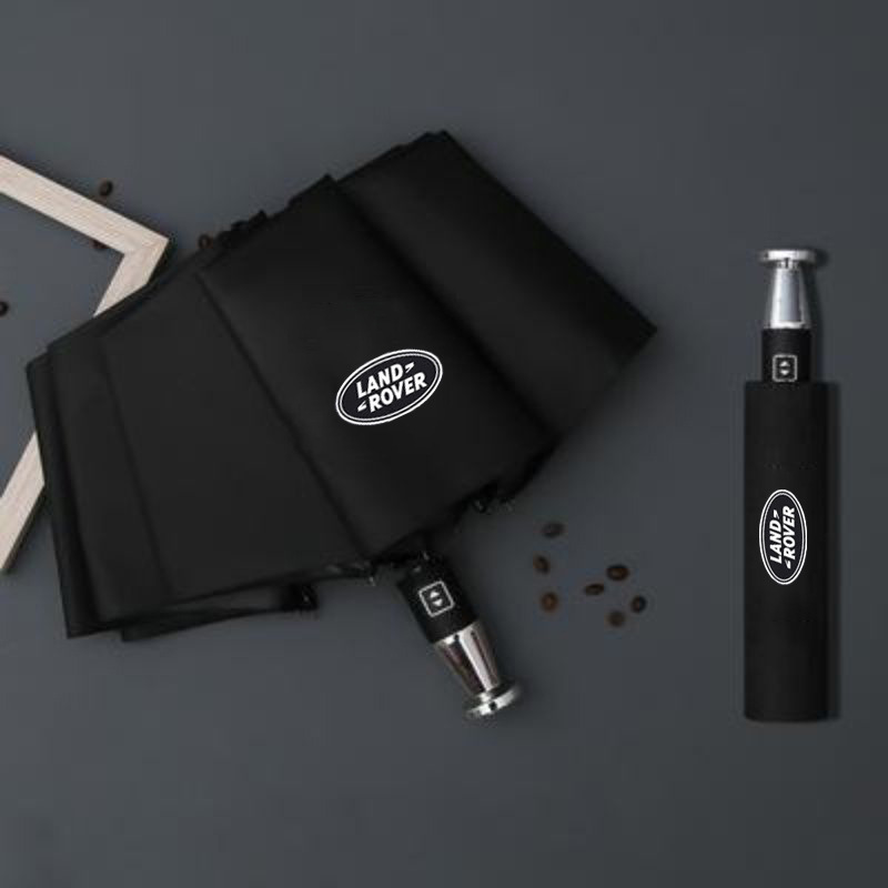 Paraguas Rolls-Royce con 10 varillas, plegado automático, revestimiento negro para protección solar, paraguas Mercedes, paraguas con logotipo de coche de tienda 4S.