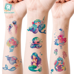 New Cross-border Supply Waterproof Glitter Tattoo Sticker Cartoon Mermaid Unicorn Children's Tattoo Sticker