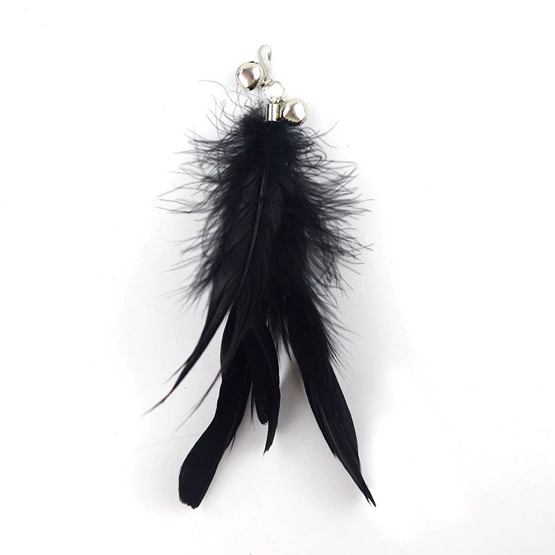 Cat teasing cat stick feathers with bell new suction cup into a kittens steel filament lazy self -hi cat toy teasing cat stick 6