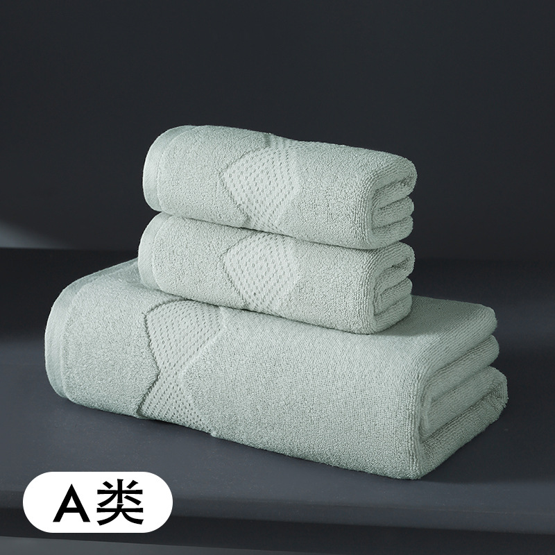 Toalla de baño, 100% algodón, clase A, grado materno-infantil, toalla de algodón puro al por mayor, adulto, gruesa, suave, absorbente, juego de dos piezas para el hogar y hotel