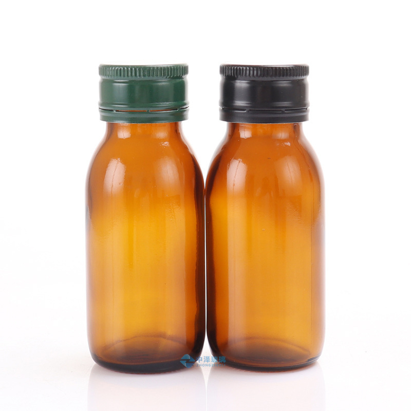 メーカー在庫あり ヨーロッパスタイル 60ZD ブラウン経口液体ボトル 60ml 茶色酵素ボトル 2 オンス シロップ飲料ボトル|undefined