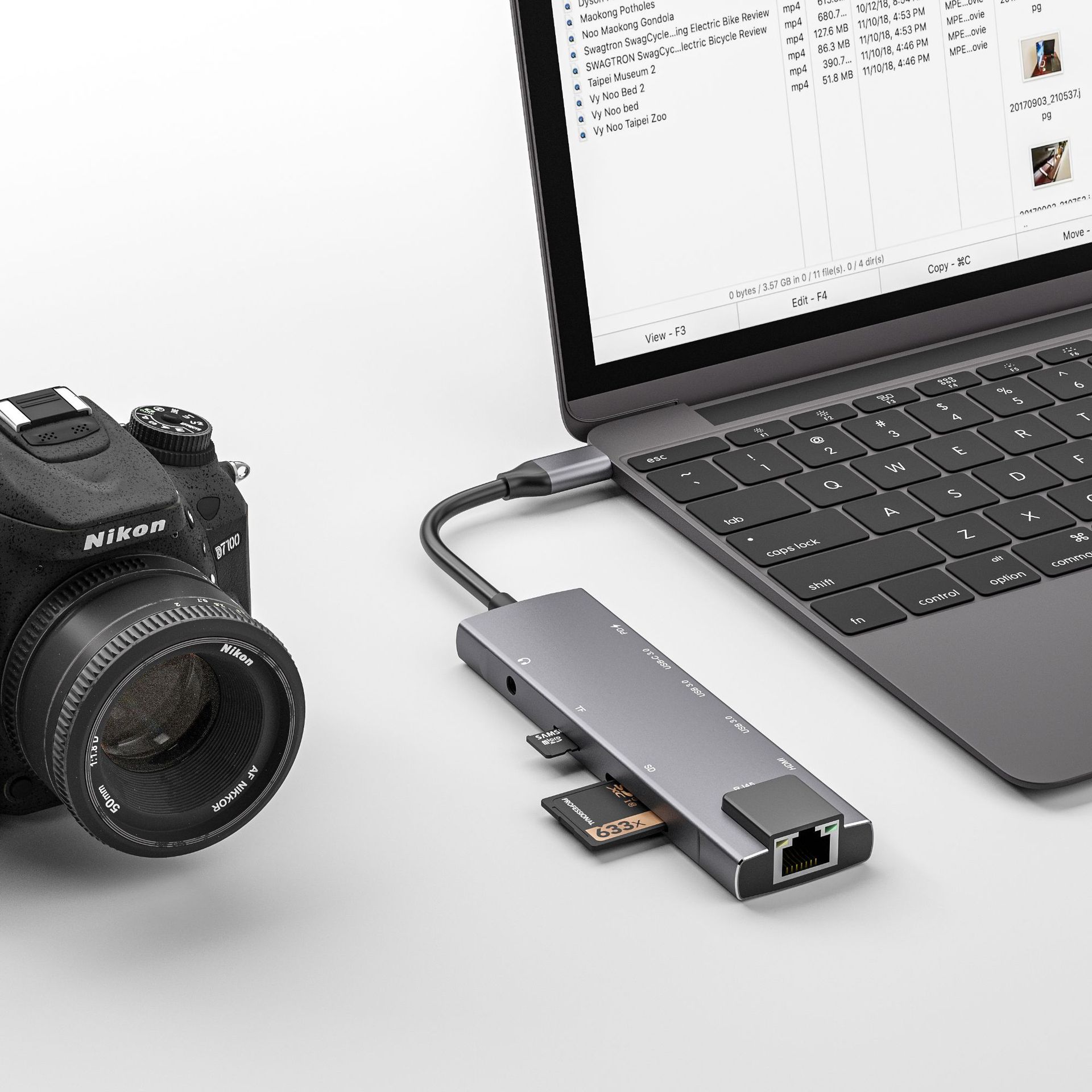 USB3.0 docking station 9-in-1 Type-c to HDMI Gigabit network port PD fast charging 4k hub HUB docking station