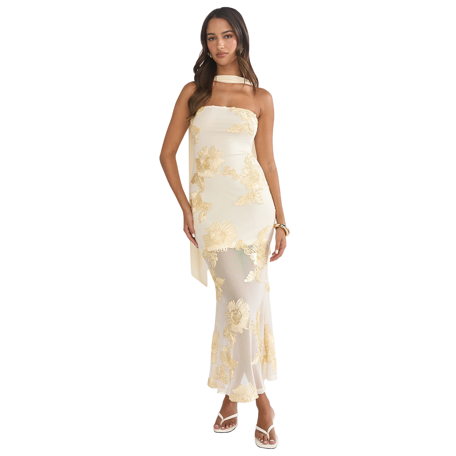 C7671 Aliexpress transfronterizo Amazon Europa y América de moda de verano temperamento sexy delgado vestido de espalda abierta