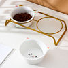 Pets Ceramic bowl Cat Bowl Double bowls Kitty Rice bowl Upset Two-in-one Cat food bowl Dog bowl Dishes Kitty Supplies