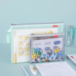 透明网纱笔袋学生考试专用文具袋简约可爱ins资料大容量文件袋