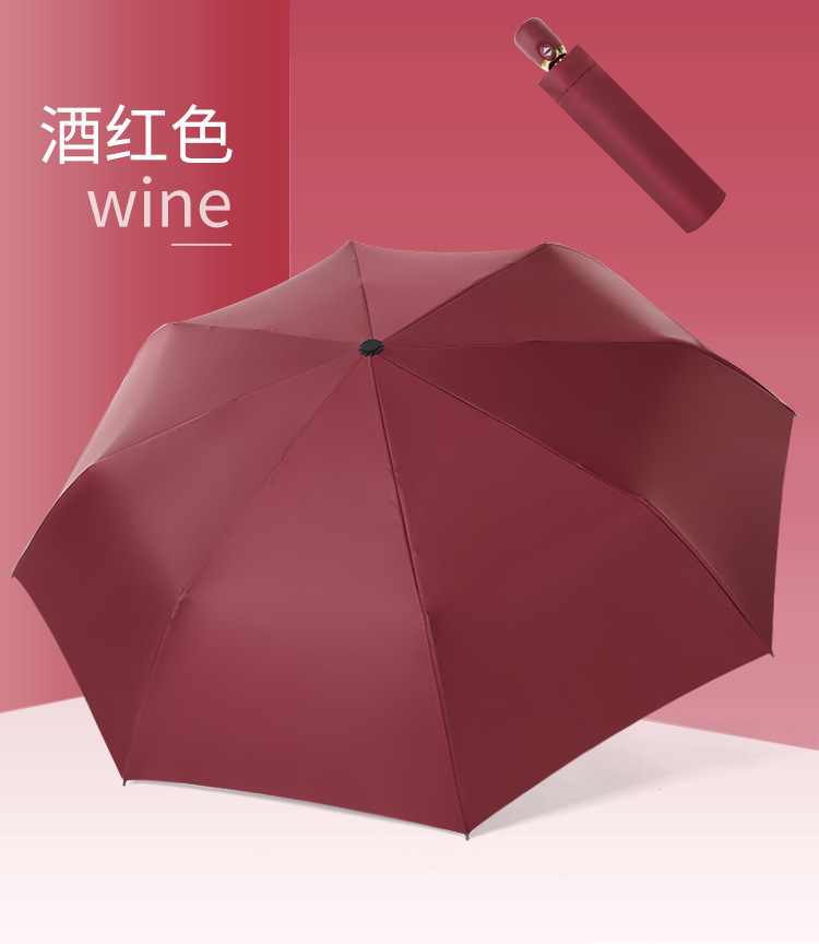Ultra-light aluminum alloy fiber wind-resistant fully automatic three-fold umbrella, all-weather and all-weather sunshade umbrella, advertising umbrella with logo printing pic 16