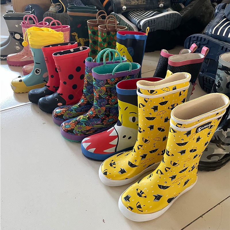 Remaining Order Benefits: 9.9 Children's Rain Boots for Ages 1-7, Toddler Water Shoes, Rubber Small Boots, Non-Slip Waterproof Shoes