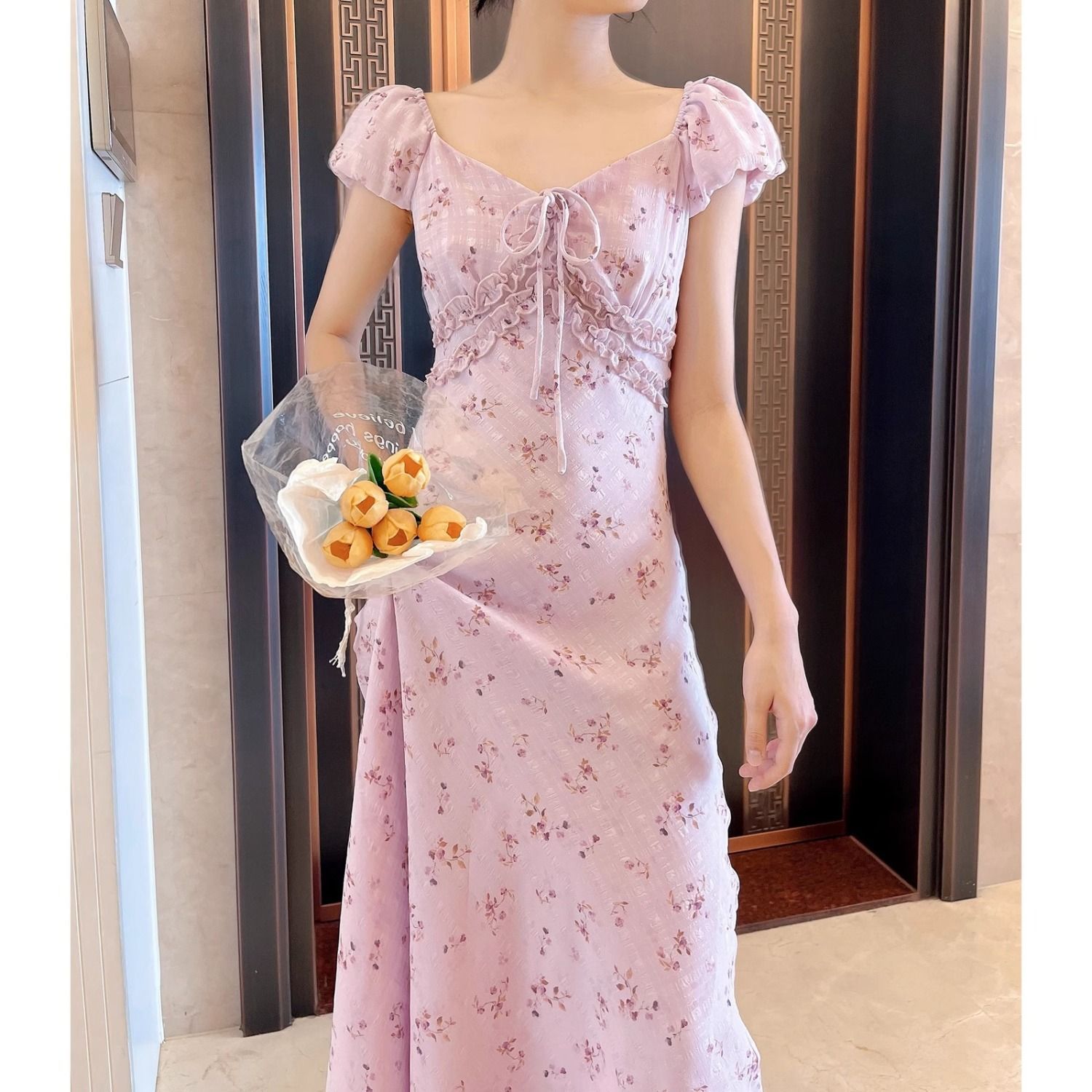 Purple summer dress
