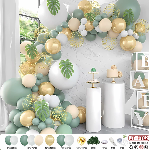 Balloon, chain, set, hair band, platinum 02 sample
