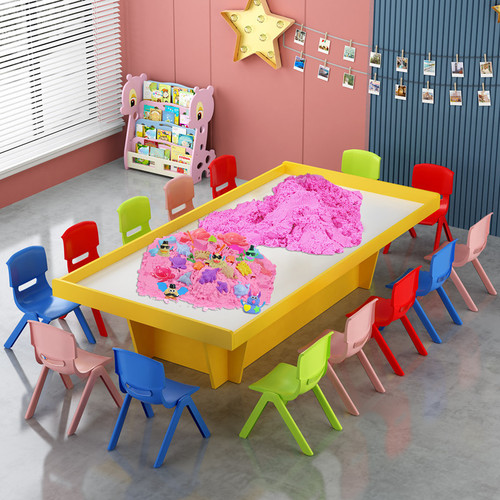 Large amusement park equipment game table children's sandbox table clay table handmade table toy table multifunctional block table