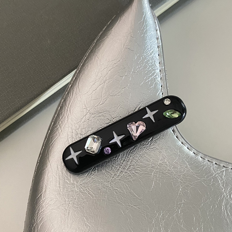 Glitzernde Stern Haarklammer Mit Strass Candy Farben Haarspange_voghion.com
