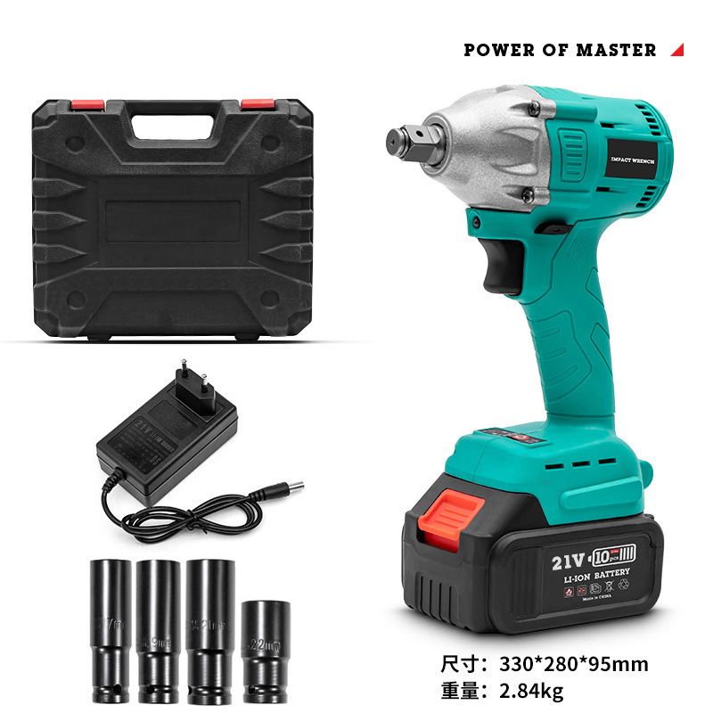 Llave de Impacto Inalámbrica Recargable con Batería de Litio