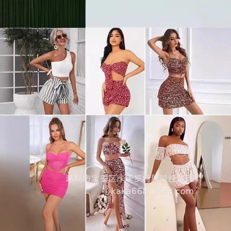 2025 Shein New Style Spaghetti Strap Backless Top Mixed Styles Cross-Border Fast Fashion Factory Direct Sale 2025 Shein New Style Spaghetti Strap Backless Top Mixed Styles Cross-Border Fast Fashion Factory Direct Sale