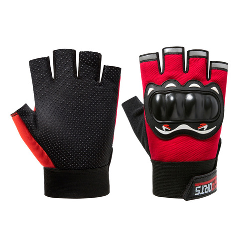 Motorcycle half-finger gloves for men, anti-slip protective wear-resistant motorcycle and bicycle tactical training half-finger sports gloves for women