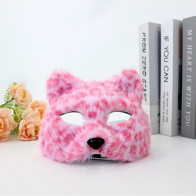 Ventas transfronterizas calientes nuevas peludos de Halloween máscaras de cara de gato máscaras de baile espectáculo de disfraz cos accesorios sexy