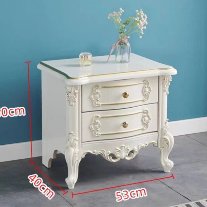 2025 New Simple Ultra-Narrow Normcore Mini Three-Drawer Storage Bedside Table Modern Solid Wood Bedside Table Painted Small