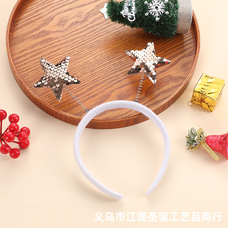 クリスマス五芒星ヘッドバンド サンタクロース 雪だるま 可愛いヘッドバンド ホリデー 大人 子供用ヘッドウェア ヘッドバンド 卸売|undefined