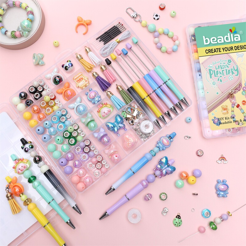 Planet Garden Adventures DIY Beaded Pen Case Set Creative Gift Bracelet Phone Chain Jewelry Materials Planet Garden Adventures DIY Beaded Pen Case Set Creative Gift Bracelet Phone Chain Jewelry Materials