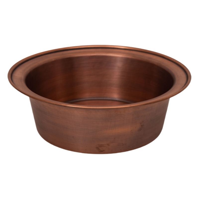 Pure Copper Thickened Foot Healing Basin Handmade Red Copper Foot Washing Basin Washbasin Vintage Distressed Foot Soaking Vintage Copper Washing Basin