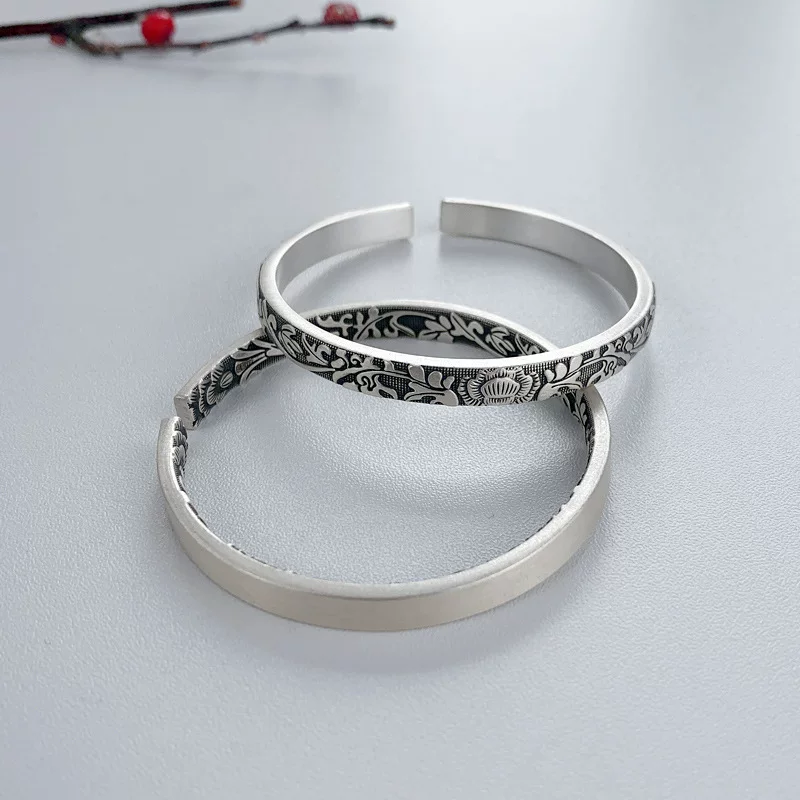 Ethnic silver bracelet handmade, ethnic style, silver 925 sample, Chinese style, Birthday gift