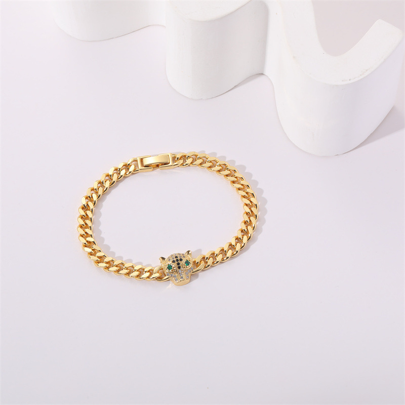 Simple Style Leopard Copper Plating Bracelets 1 Piece display picture 4