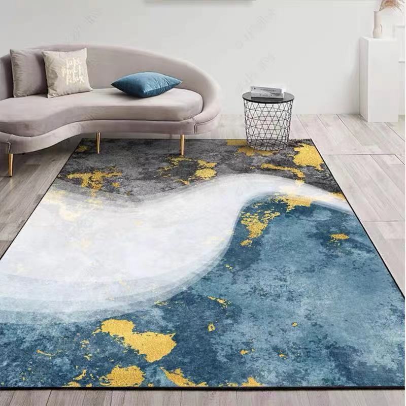 Alfombra de terciopelo cristalino para sala de estar, alfombra de mesa de centro de fácil cuidado, alfombra de área grande de cobertura total para uso doméstico, ideal para dropshipping transfronterizo en Temu.
