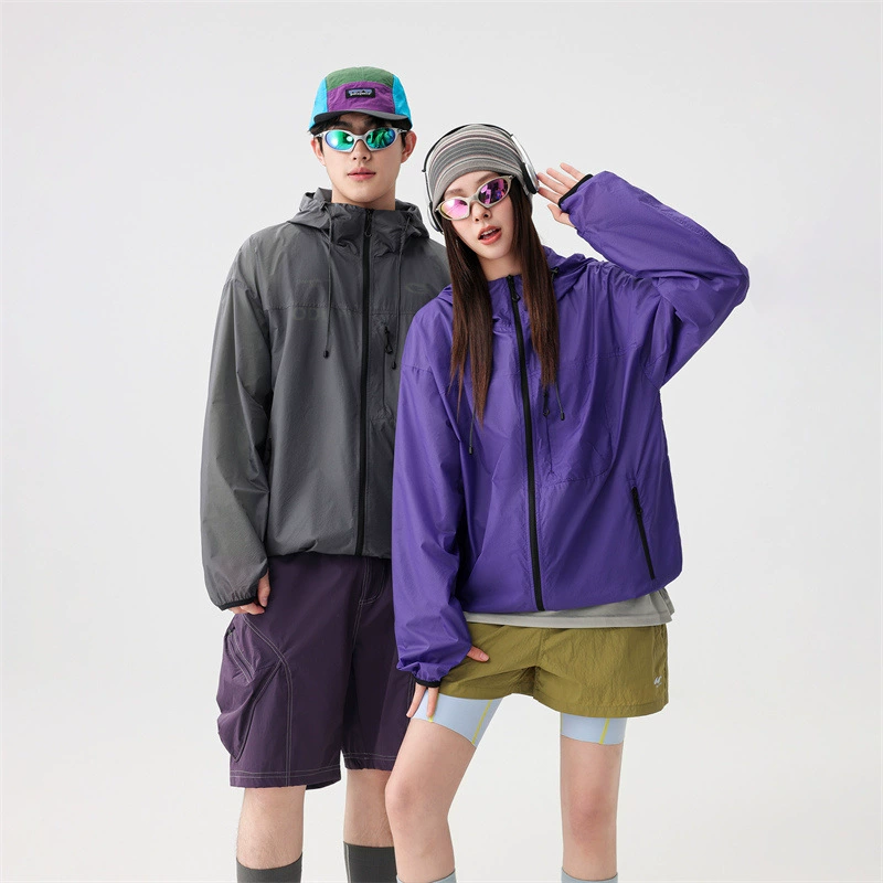 UPF50 + уличная солнцезащитная одежда, модная и стильная мужская и женская летняя легкая и дышащая солнцезащитная одежда из ледяного шелка для рыбалки, мужская куртка