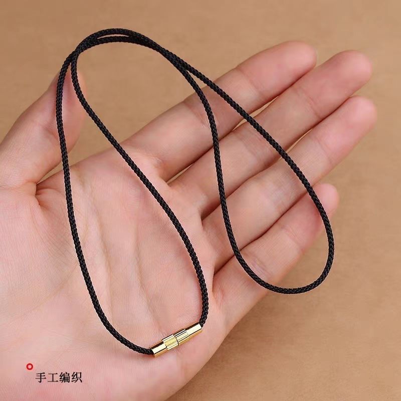 Thin Necklace Cord Pendant String Sweater Chain Unisex Pendant Cord Red and Black Pendant String Jade Pendant Pixiu