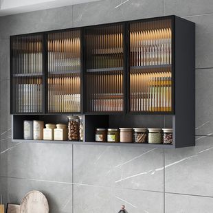 Glass Kitchen Wall Cabinet Wall Cabinet Wall Storage Cabinet Balcony Closet Bathroom Toilet Solid Wood Wall Storage Cabinet