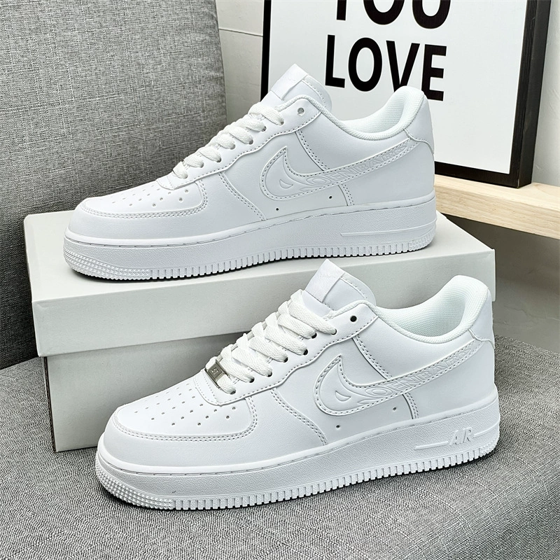 Кеды низкие (Nike) Air Force 1, белые, универсальные, размеры 36–45