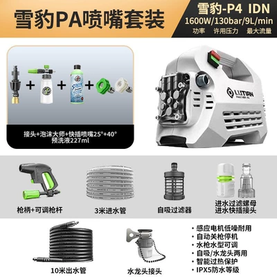 1600W High-Power Brushless 220V High-Pressure: Portable car washer - brushless-sensor-silent-and-durable-snow-leopard-adapter-nozzle-pa-pot-1600w