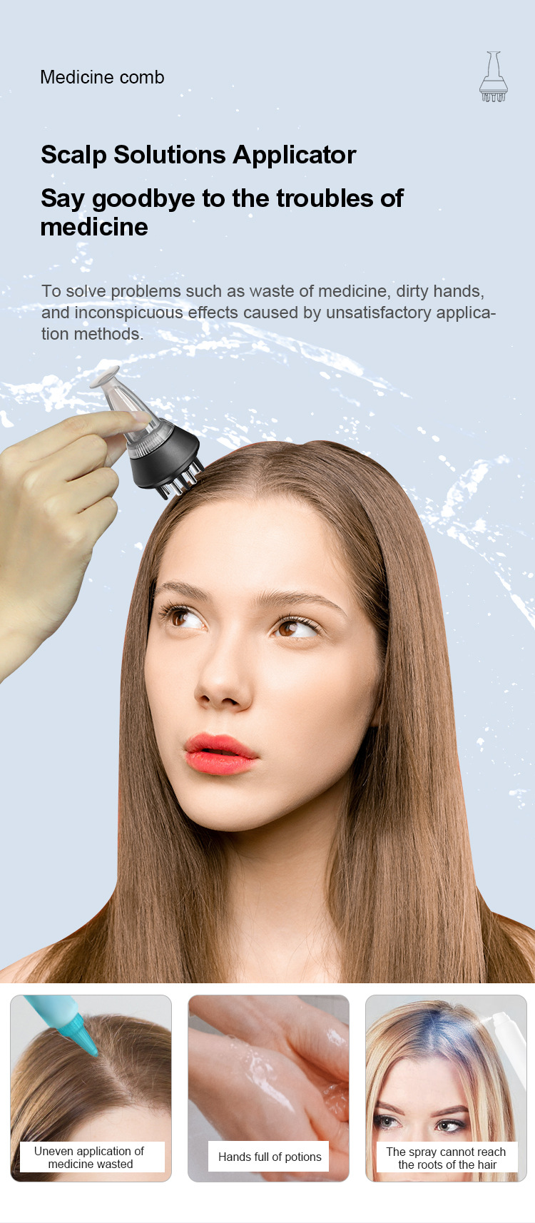 Scalp Applicator Massage Anti Hair Loss Comb Image 4