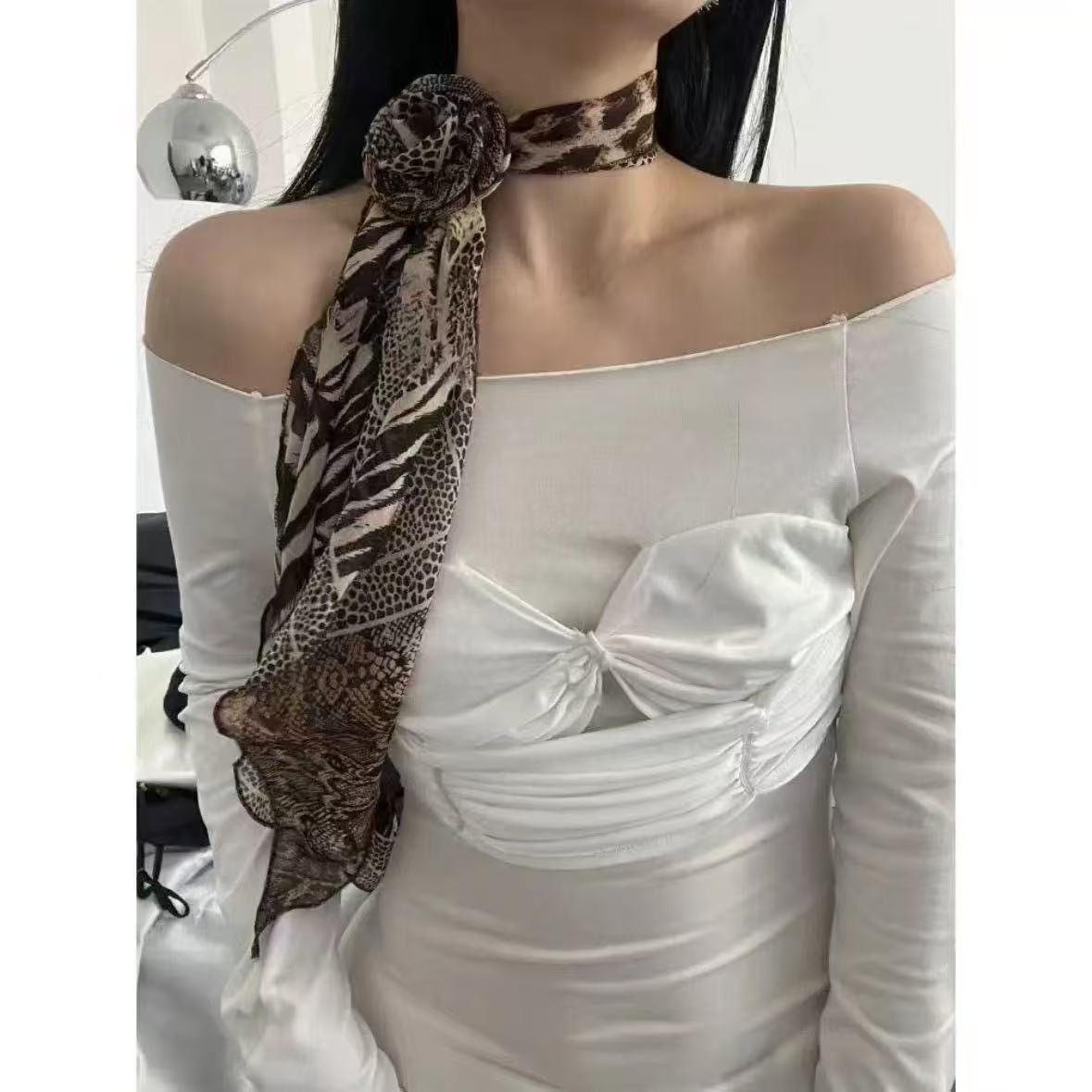 로즈 레오파드 프린트 130cm