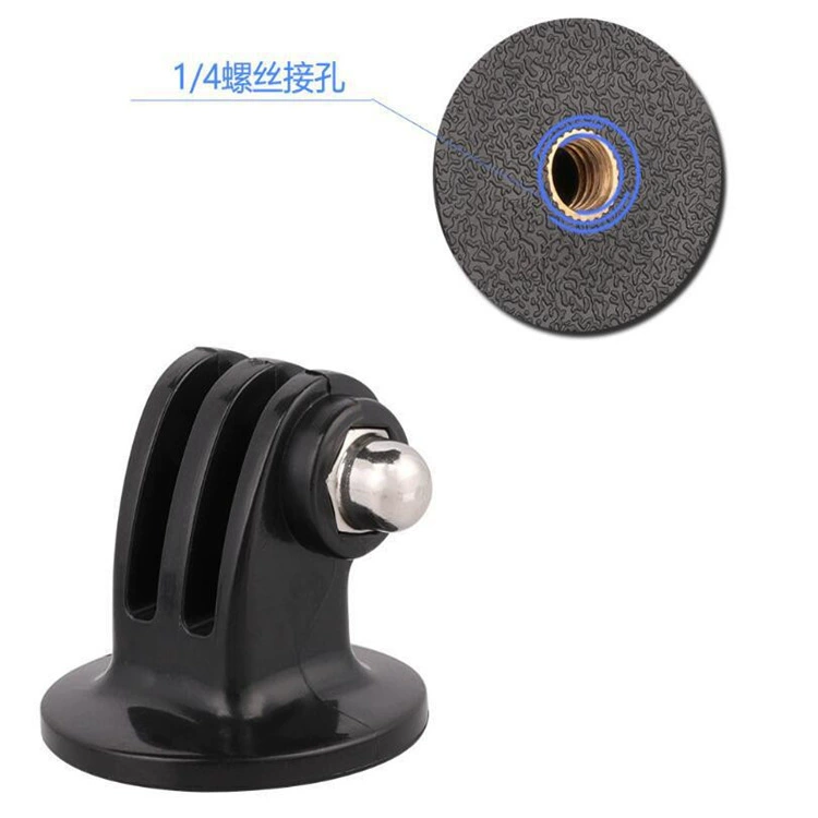 Gopro 13 DJI Xiaoyi адаптер для штатива для селфи-палки 1/4 медный гайковый адаптер со сквозным отверстием