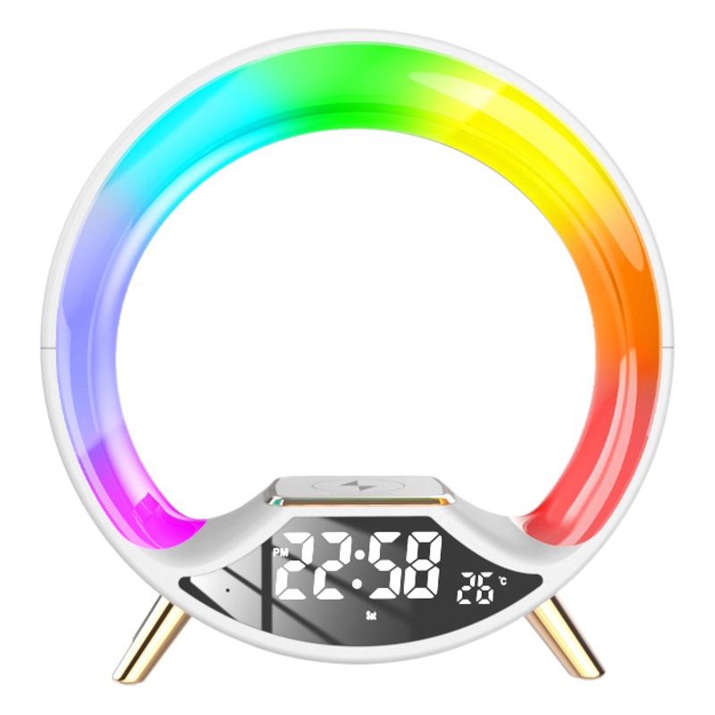 Faro con Bluetooth inalámbrico carga rápida en stock Amazon transfronterizo faro despertador nuevo gran G ESTÉREO