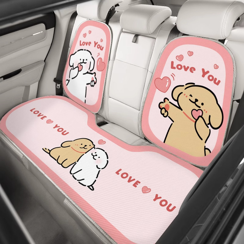 夏のアイスシルクカーシートクッション、オールシーズンユニバーサル、漫画のかわいいシートカバー、夏のクールクッション、アイスパッド、女性用カーシートクッション|undefined