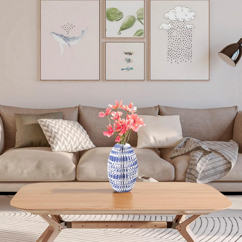 Nuevo estilo chino azul porcelana floral flor