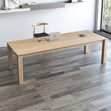 北欧实木餐桌轻奢原木长桌简约设计长方形会议办公桌工作台书桌子