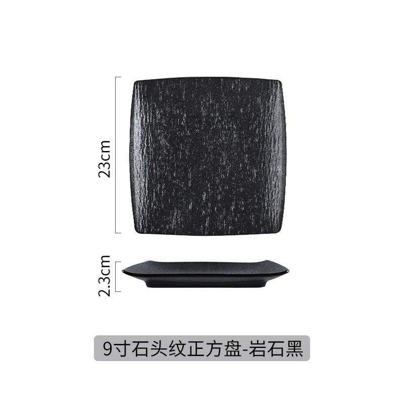 Vajilla de Chaozhou con diseño de piedra, cuencos de alto valor estético, juego de cuencos y platos de cerámica de lujo para el hogar, cuencos para arroz, platos para bistec, platos para pescado estilo occidental.