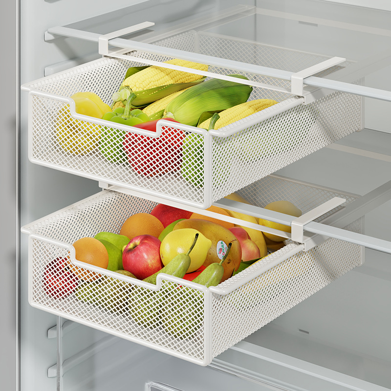 Caja Conservadora Tipo Cajón para Refrigerador, Almacenamiento y Drenaje, para Cocina