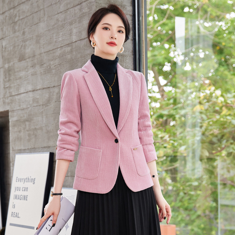 2023 spring and autumn brand withdraw cabinet New hanpai Korean style professional lapel slim slimming suit jacket top
