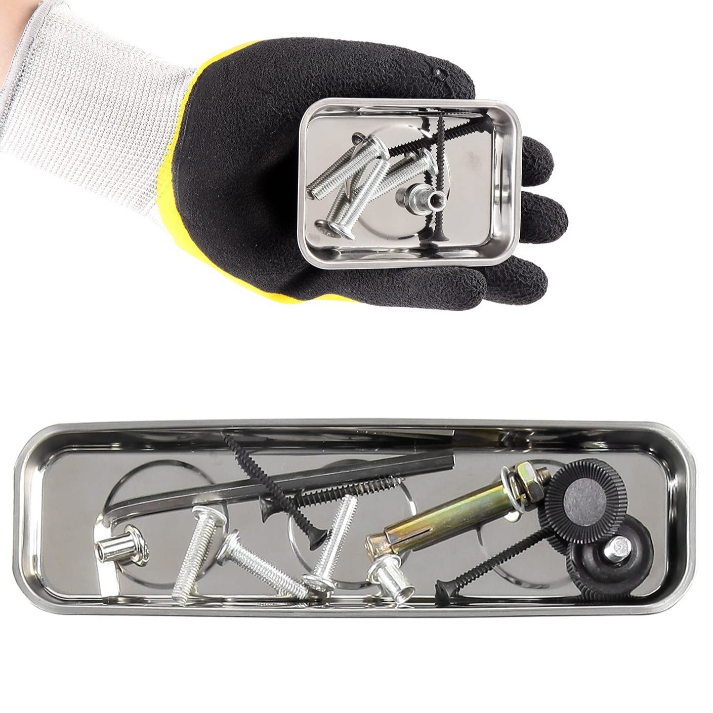 磁力盘 汽修 吸纳 存放五金工具零配件方便取放67*97磁力工具盘