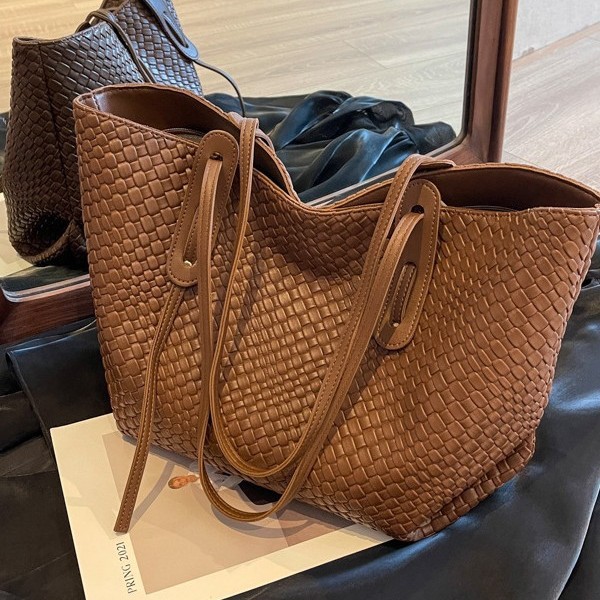 Borsa a secchiello intrecciata retro donna borsa a tracolla_voghion.com