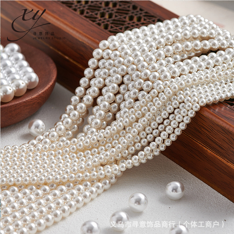 Shijia Pearl 650 Colors Real Multi Hemp Imitation Natural Glass Loose Beads Handmade DIY Bracelet Necklace Jewelry Accessories